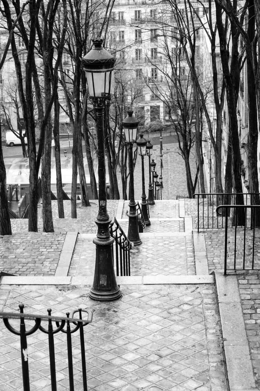 how to visit Montmartre Paris stairs