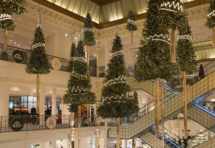Christmas trees Bon Marche Paris