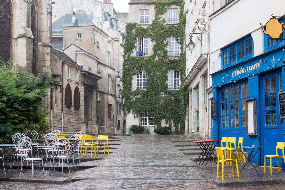 outdoors chairs in a cafe outdoors chairs in a cafe