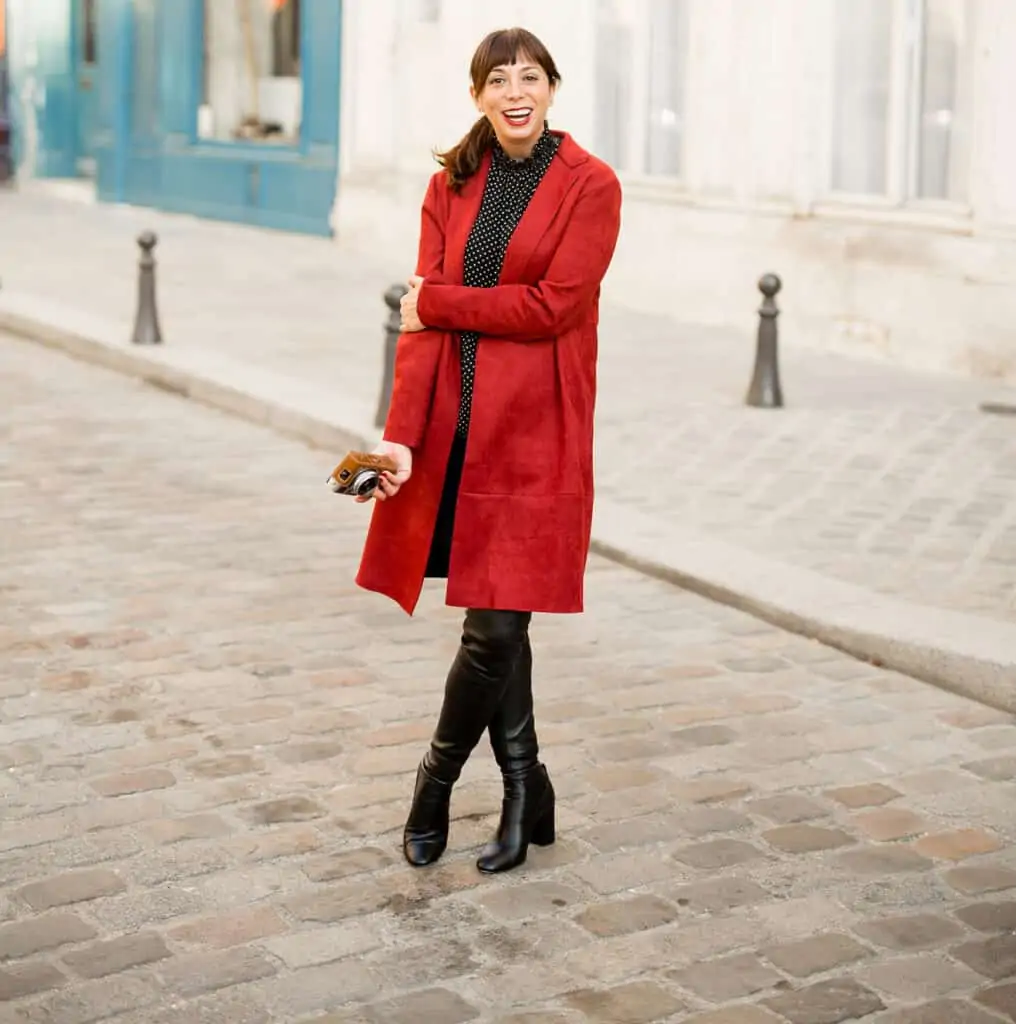 what to pack in Paris in the Fall with red coat what to pack in Paris in the Fall with red coat