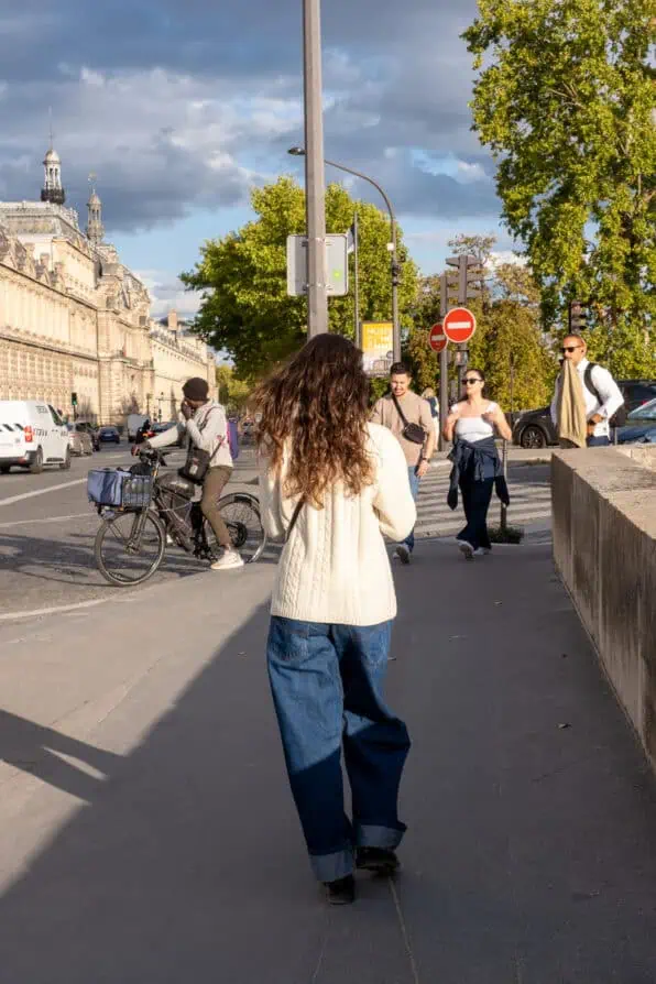 What Parisians are wearing in Paris right now. Cuffed denim