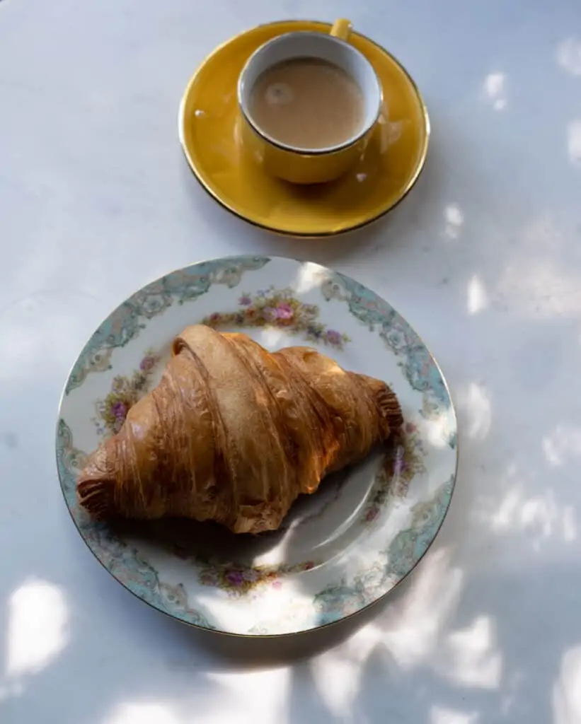 Frenchify Your Breakfast with coffee and croissant Frenchify Your Breakfast with coffee and croissant
