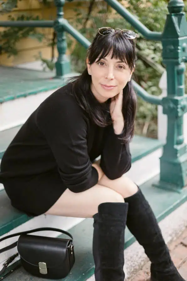 Little Black dress and over the knee boots