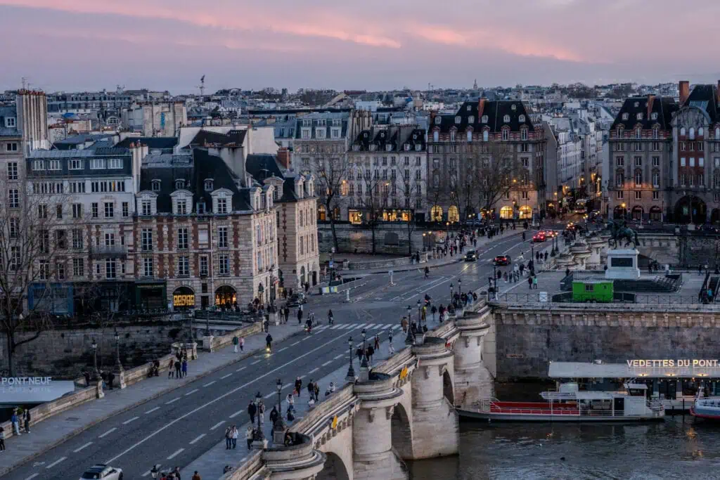 pont neuf Paris sunset
