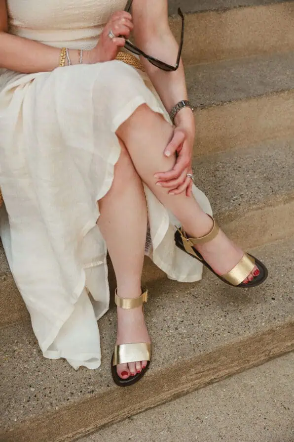 J.Crew sandals and tube dress