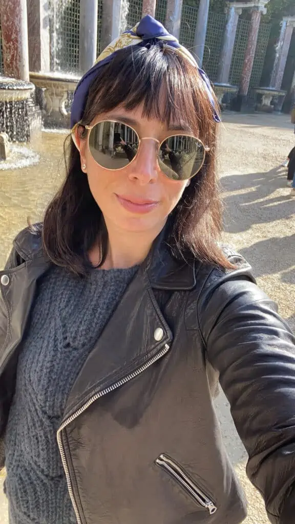 leather jacket madewell paris in the spring